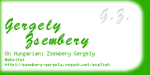 gergely zsembery business card